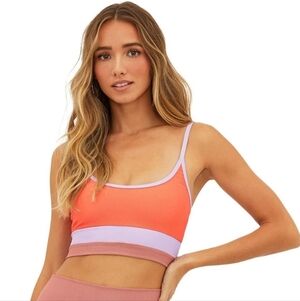 ☀️New Beach Riot Eva Ribbed Colorblock Bikini Top Small🌻